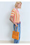 Striped perforated knitted sweater - 7