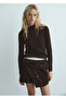 Button Asymmetric Collar Sweater