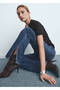 Straight-Cut Jeans with Slits - 7