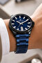 Men's Wristwatch with Calendar Steel Case and Strap Blue Zmdk1133 - 5