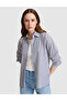 Navy Blue Striped Comfort Fit Long Sleeve Shirt 50318226-Vr033