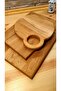 Set of 3 Natural Wooden Cut Meat Bread Chopping Presentation Board - 7