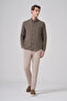 قميص رجالي كاكي ديناميك فيت بياقة بأزرار مودال - 4