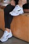 Women's White Black Sneaker Casual Sports Shoes 041-2 - 2