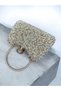 Gold Mother of Pearl Beaded Women's Evening Bag - 3