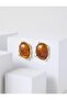 Brown Asymmetrical Figured Modern Earrings