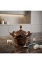 وعاء سكر نحاسي أنيق على الطراز العثماني مع غطاء، تصميم أنيق، صنع في تركيا - 4