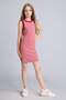 Crew Neck Striped Sleeveless Red Dress Girls H8696A826Hs
