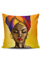 African Girls Themed 6-Piece Combination Throw Pillow Cover - 6