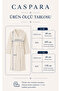 Women's Muslin Cotton Piece Peshtemal Bathrobe I Elephant Gold Pattern I Unisex I Plage Kimono Kaftan - 7