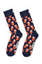 جوارب Happy Socks للرجال من القطن المزخرف باللون الأزرق الداكن P004096