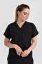 Single Top Black Lycra Unisex Medical Nurse and Doctor Uniform Surgical Clothing - 5