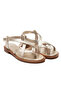 Women's Sandals 86x2 Lamınato-s Leather Platino - 2