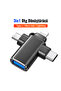 محول OTG 3 في 1، محول USB 3.0 أنثى من النوع C إلى Lightning Micro USB، محول عالي السرعة لنقل البيانات