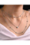 Modern Elegance with Steel Ball Chain and Heart Detailed Silver Color Necklace - 2