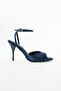 Moneya Satin Ankle Strap Detail Women's Thin Heel Shoes - 5