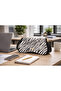 White Gold Buckled Zebra Patterned Women's Shoulder Bag |   White Mt1606 - 4