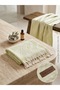 100% Cotton Natural Peshtemal |   Soft Textured |   Fast Drying |   Light Green Zigzag