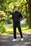 New Season Men's Piped Tracksuit Set, Black - 3
