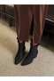 Handy Women's Western Cowboy Heeled Suede Laser Cut Perforated Summer Boots-Black