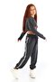 Modern Romance Striped Girl's Combed Cotton Sweatpants - 4