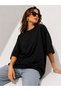 Women's Oversize 100% Organic Cotton Round Neck Loose Fit T-Shirt - 2