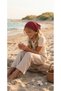 Girl's Mesh Knitted Bandana Perforated Knitwear Hair Bandana Summer Cotton Beach Compatible Red - 4