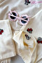 Mnn Character Embroidered Premium Oversize Girls' Set - Cream - 4