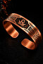 Men's Copper Bracelet Handmade with Hz Ali Silhouette Motif Adjustable Men's Copper Bracelet