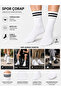 Cotton Unisex Tennis Socks Long Size Sports Socks 6 Pairs Combed Cotton - 2