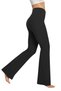 Women's Bootcut High Waist Yoga Exercise 4 Pockets Recovery Flare Leg Leggings Pants - 4