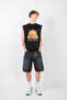 Pink Floyd Sun Printed Black Zero Sleeve T-Shirt - 2