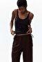 Linen-blend drawstring trousers