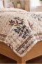 Quilted Single Patterned Pique - Bedspread Set 170X230 cm - with 1 Pillowcase - 2