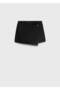 Double-Breasted Denim Pants Skirt - 3