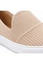 Beige Knitwear High-Sole Laceless Men's Shoes - Anti-Sweat Breathable Comfortable Casual Sports Shoes Kb 114 - 4