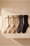 5-pack women's ankle socks - ecru