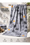 Retro Island Gray Beach Towel 70 X 150 cm