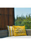 Yellow Sun Stripes Themed Set of 4 Decorative Throw Pillow Covers - 4