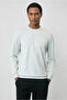 Crew Neck Regular Fit Embroidered Basic Thin Sweatshirt - 3