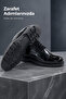 Men's Genuine Leather Classic Lace-Up Patent Leather Shoes