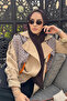 شال شيفون كريب - بني مرير - 3