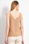 Linen Look Mink Blouse - Women's Strap Model ARM-24Y001064 - 7