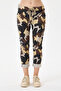 Women's Beige Italian Foil Camouflage Pattern Washed Lycra Pants Size 38 - 44 - 4