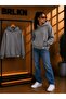 Smoked Hooded Raster Oversize Sweatshirt Mg1566