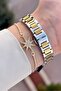 Gold Silver Color Gift Packaged 30 mm Women's Wristwatch - 5