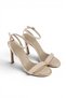 Zerby Gold Detailed Women's Heeled Shoes - 5