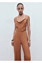 Long Draped Collar Jumpsuit