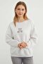 3 Thread Teddy Bear Printed Crew Neck Sweatshirt - 3