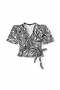 Belted waist, shoulder detail blouse - 3